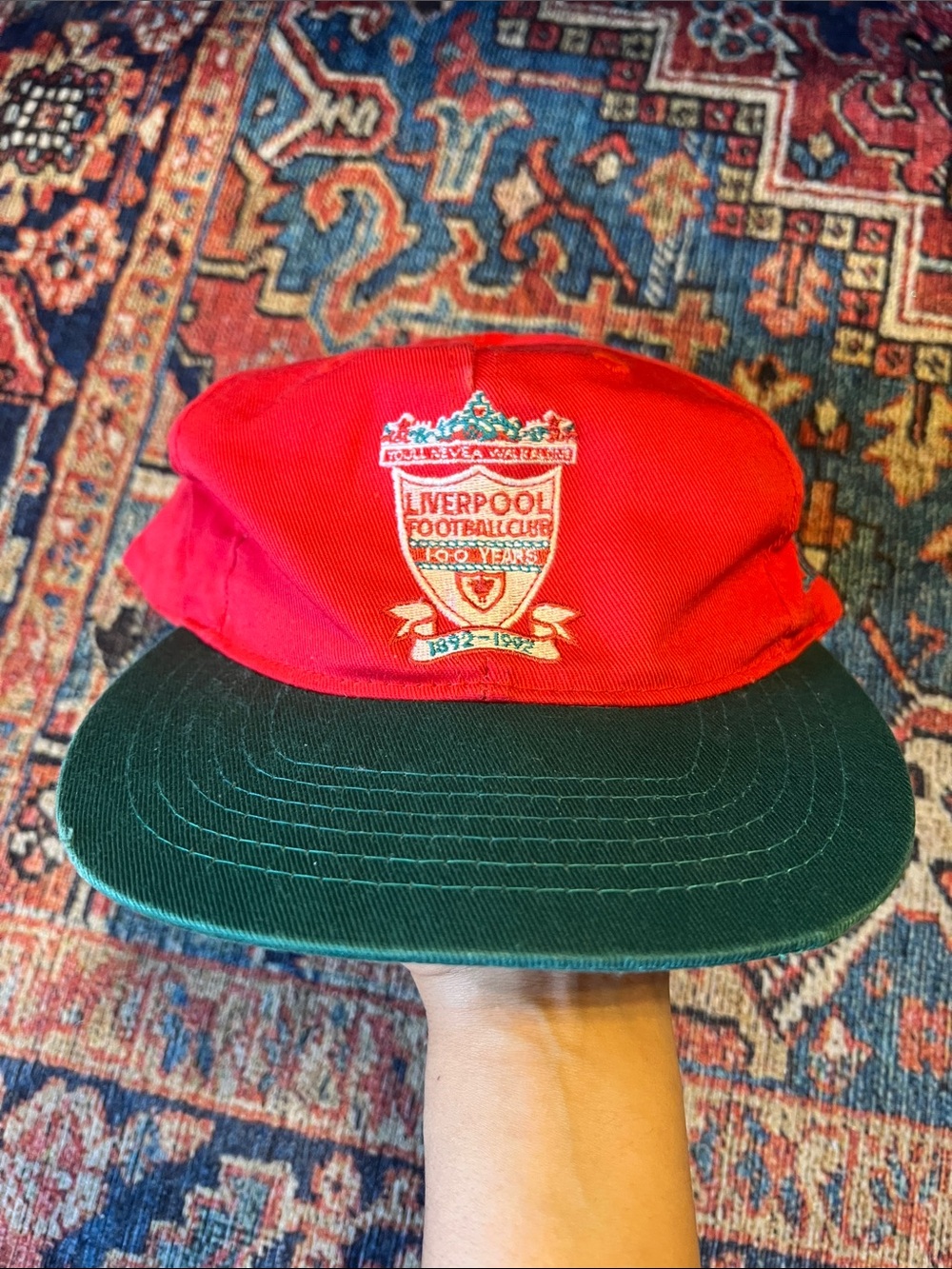 Vintage adidas Liverpool football club hat 100 years anniversary